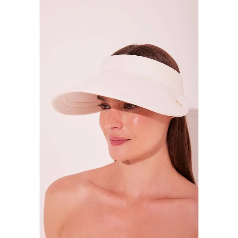 Viseira Aba Média Liso Clássico OFF WHITE/OFF WHITE U/ONE SIZE