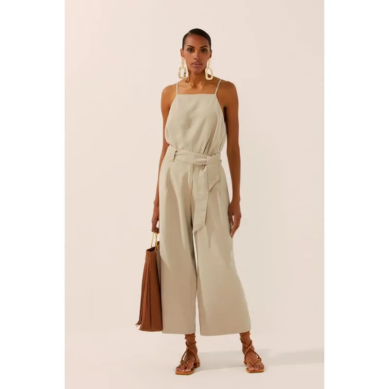 Calça Pantacourt Alfaiataria Leme BEGE/BEIGE PP/XS
