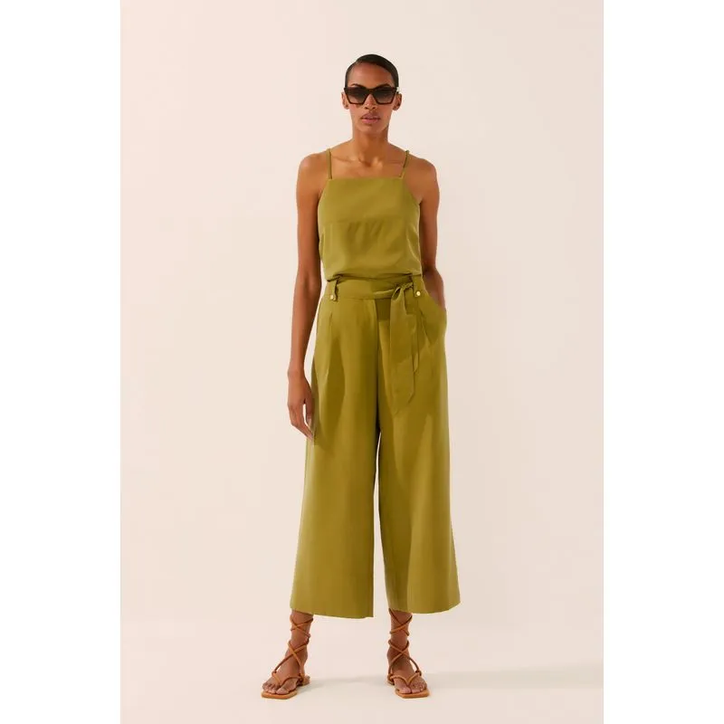 Calça Pantacourt Alfaiataria Leblon VERDE/GREEN P/S