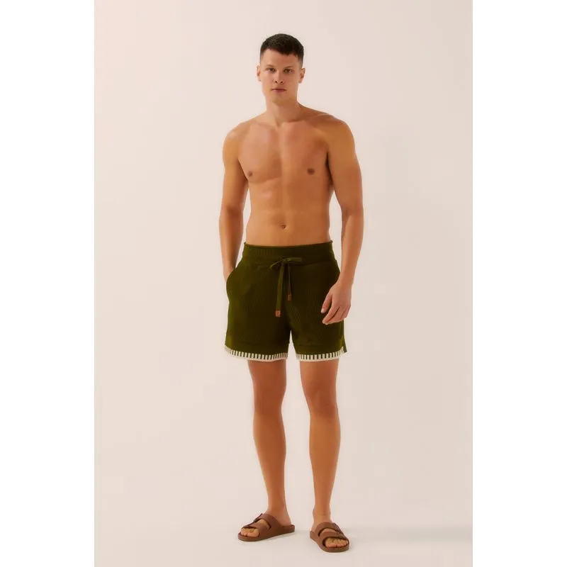 Bermuda Casual Com Bolsos Gávea Tricô VERDE/GREEN PP/XS