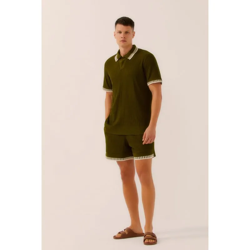Bermuda Casual Com Bolsos Gávea Tricô VERDE/GREEN GG/XL