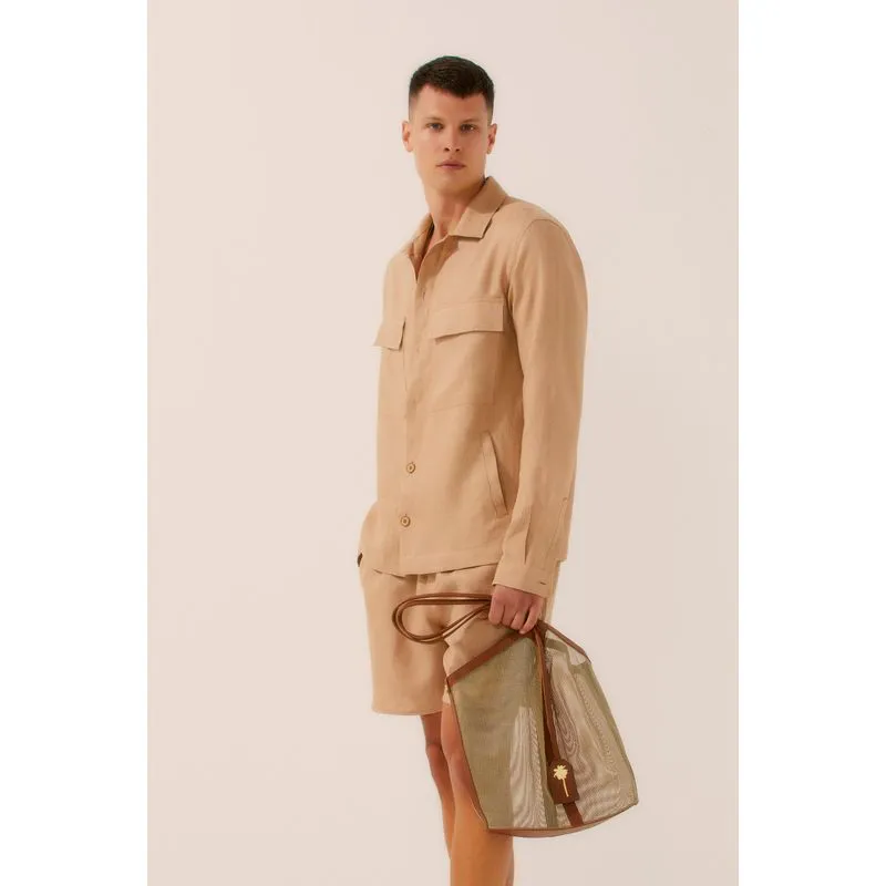 Camisa Manga Longa Botânica MARROM/BROWN PP/XS