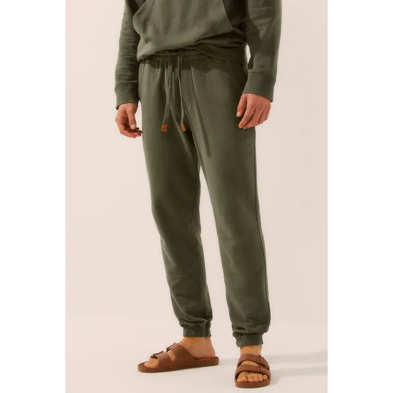 Calça Jogger De Moletom Com Rib Pedra Da Gávea VERDE/GREEN PP/XS