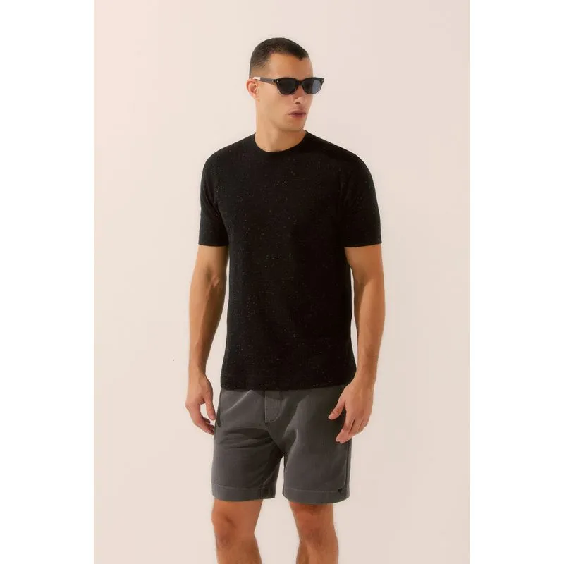 Camiseta Manga Curta Com Aviamento Ipanema Noite PRETO/BLACK P/S