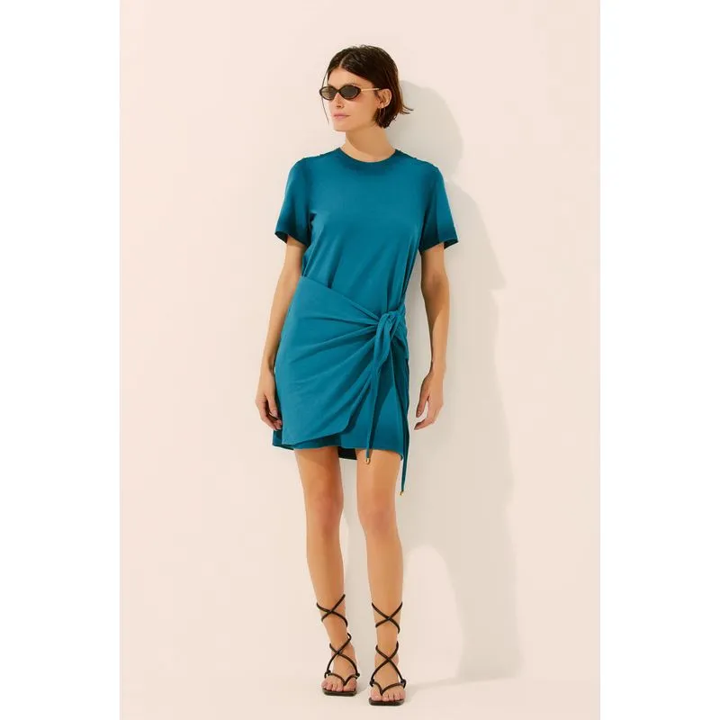 Vestido Curto Pareô Floresta Conforto AZUL/BLUE M/M