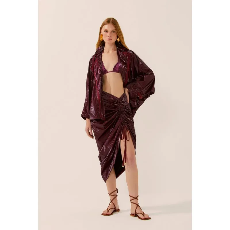 Saia Midi Flora Casual ROXO/PURPLE P/S