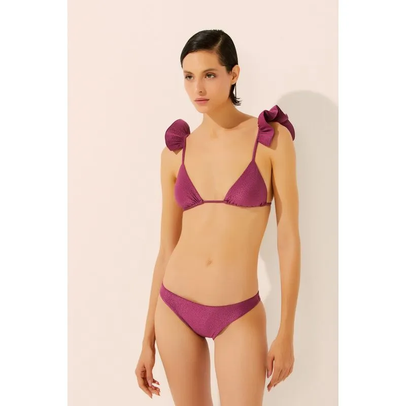 Biquíni Calcinha Lateral Fina Pétalas ROXO/PURPLE PP/XS