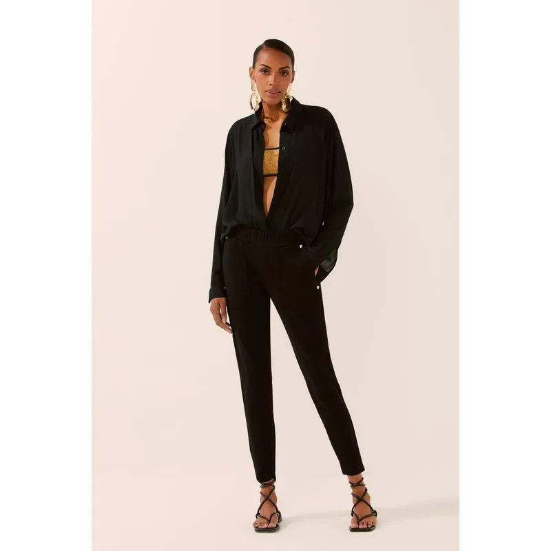 Calça Skinny Rebite Anoitecer Carioca PRETO/BLACK P/S