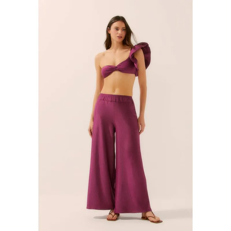 Calça Pantalona Pétalas ROXO/PURPLE M/M
