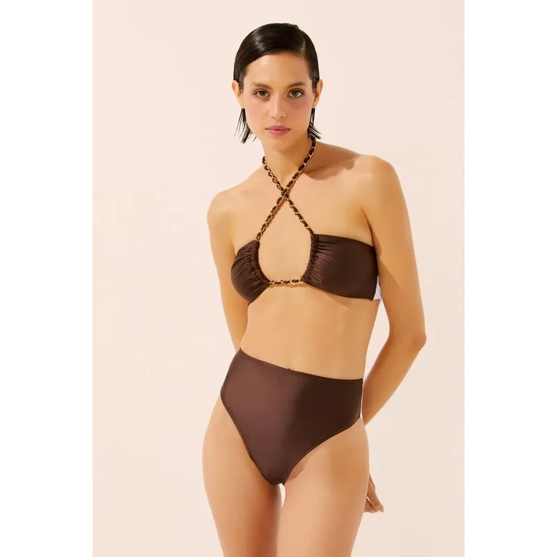Biquíni Calcinha Hot Pants Serpente MARROM/BROWN G/L