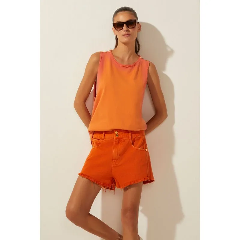 Camiseta Regata Aquarela Easy LARANJA/ORANGE P/S