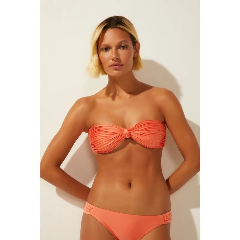 Biquíni Sutiã Faixa Com Nervuras Flamingo LARANJA/ORANGE P/S