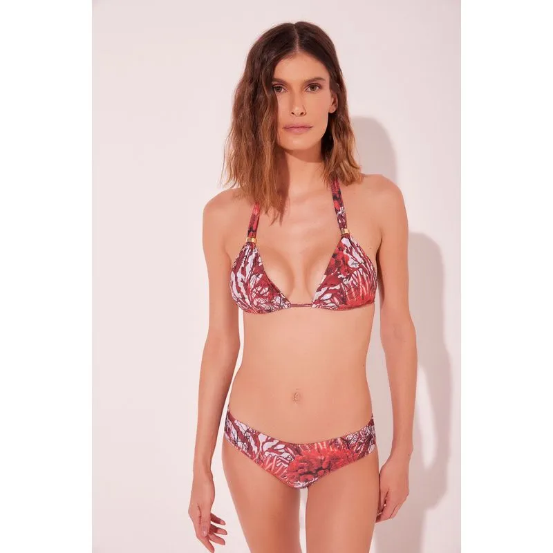 Biquíni Sutiã Cortininha Alongado Coral VERMELHO/RED M/M