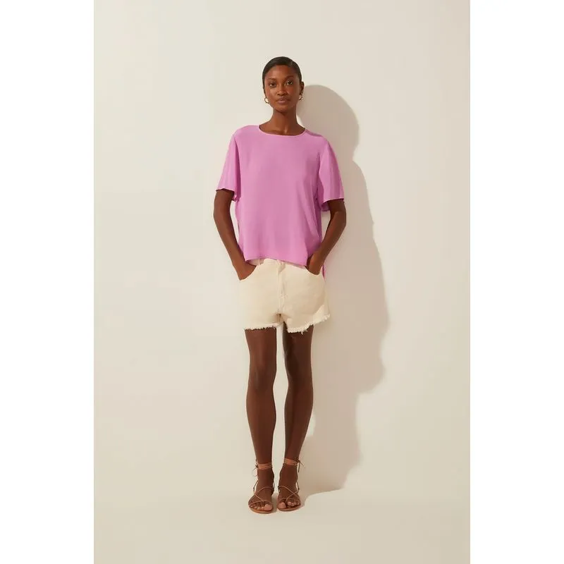 Blusa Manga Curta Entardecer ROSA/PINK P/S