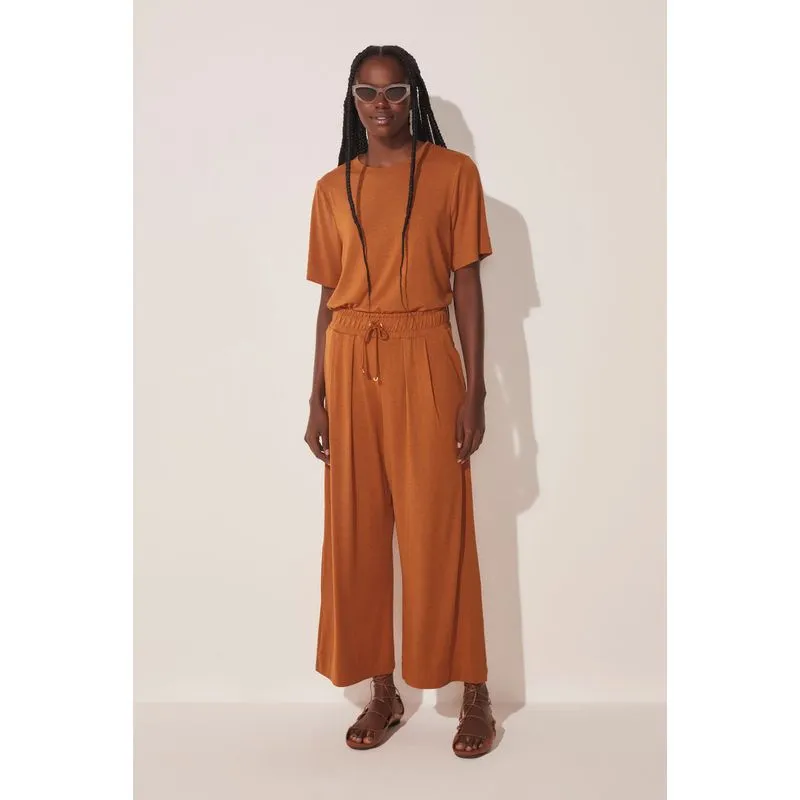 Calça Pantacourt Mediterrâneo Conforto MARROM/BROWN P/S