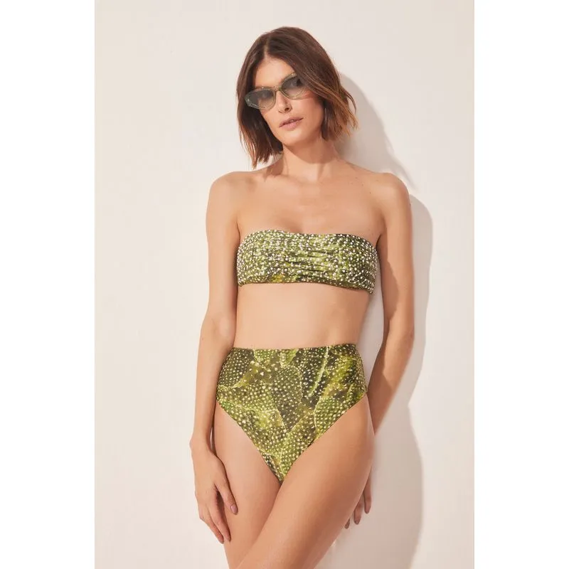 Biquíni Calcinha Hot Pants Cactos VERDE/GREEN P/S