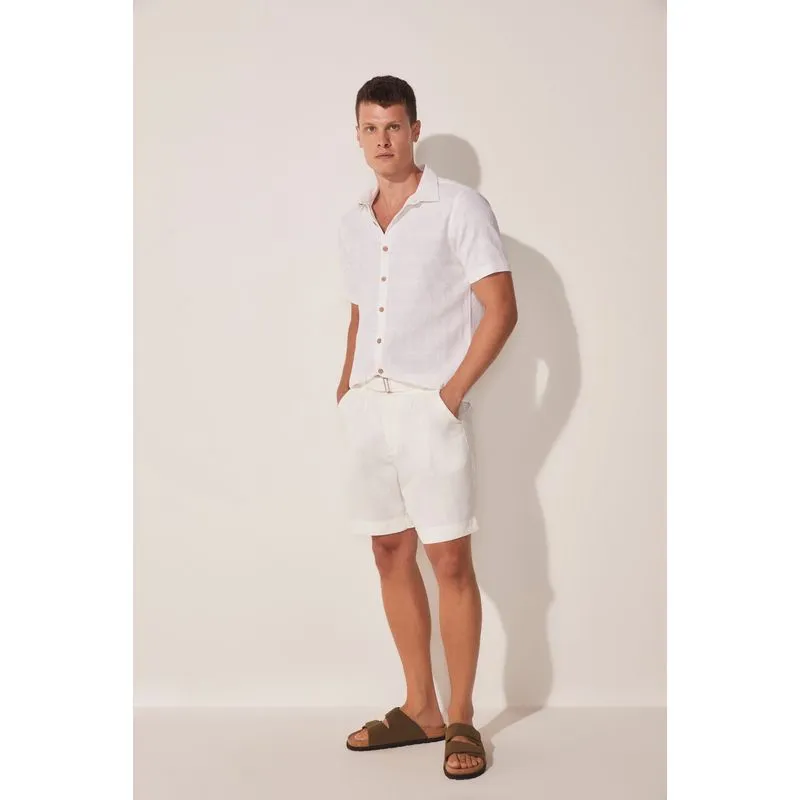 Bermuda Alfaiataria Frescor Floral OFF WHITE/OFF WHITE 36