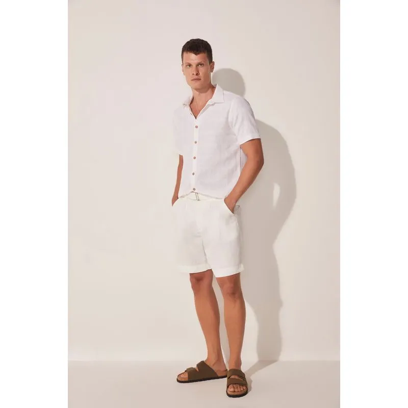 Bermuda Alfaiataria Frescor Floral OFF WHITE/OFF WHITE 46