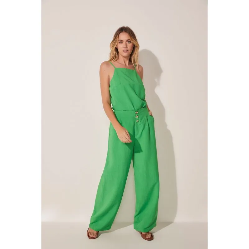 Calça Pantalona Alfaiataria Coqueiro VERDE/GREEN 38