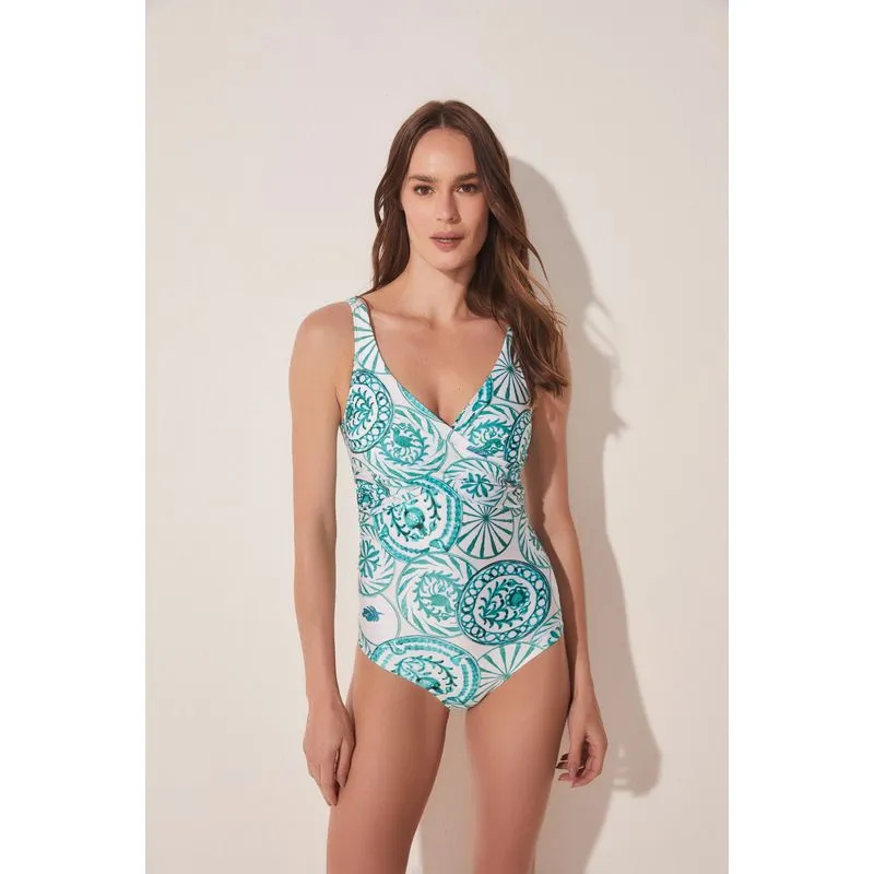 Maiô Alça Pratos Ornamentais AZUL/BLUE GG/XL