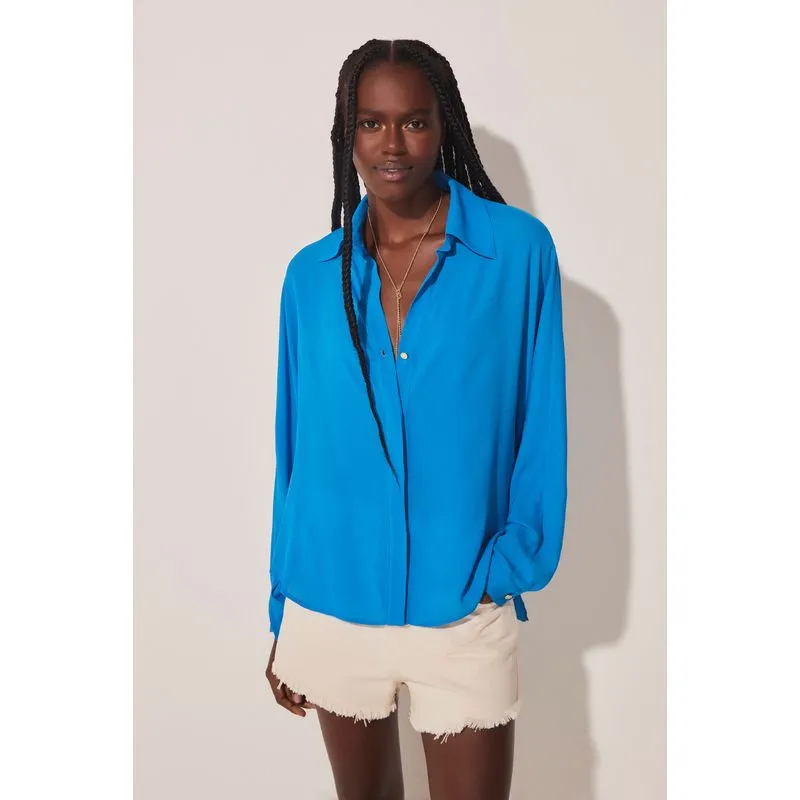 Camisa Manga Longa Morcego Águas Fluídas AZUL/BLUE M/M