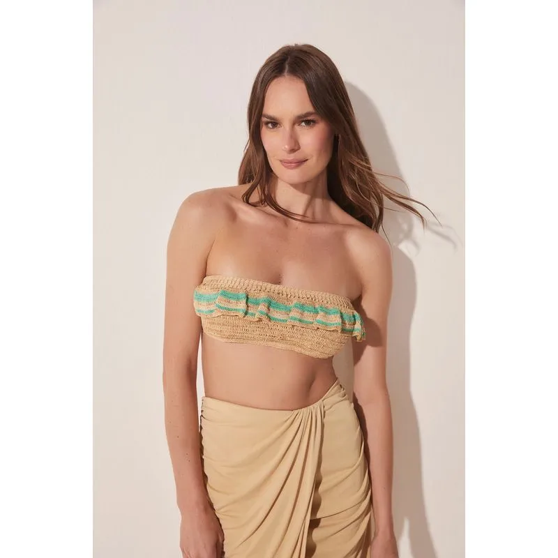 Biquíni Sutiã Faixa Buriti Trançado BEGE/BEIGE M/M