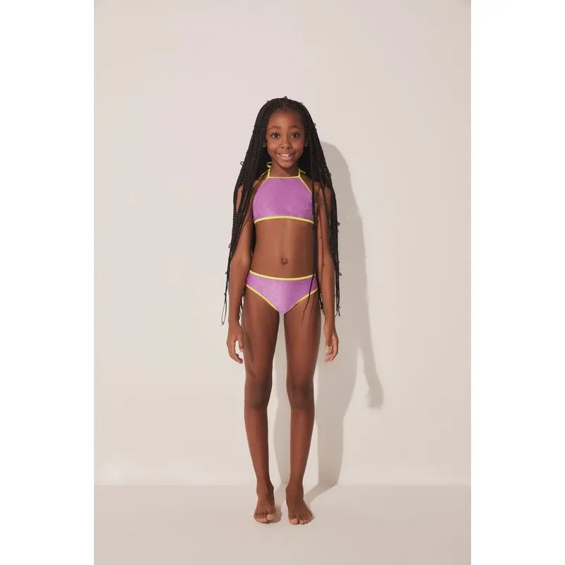 Biquíni Infantil Alcinha Lótus LILAS/LILAC 4 A 5