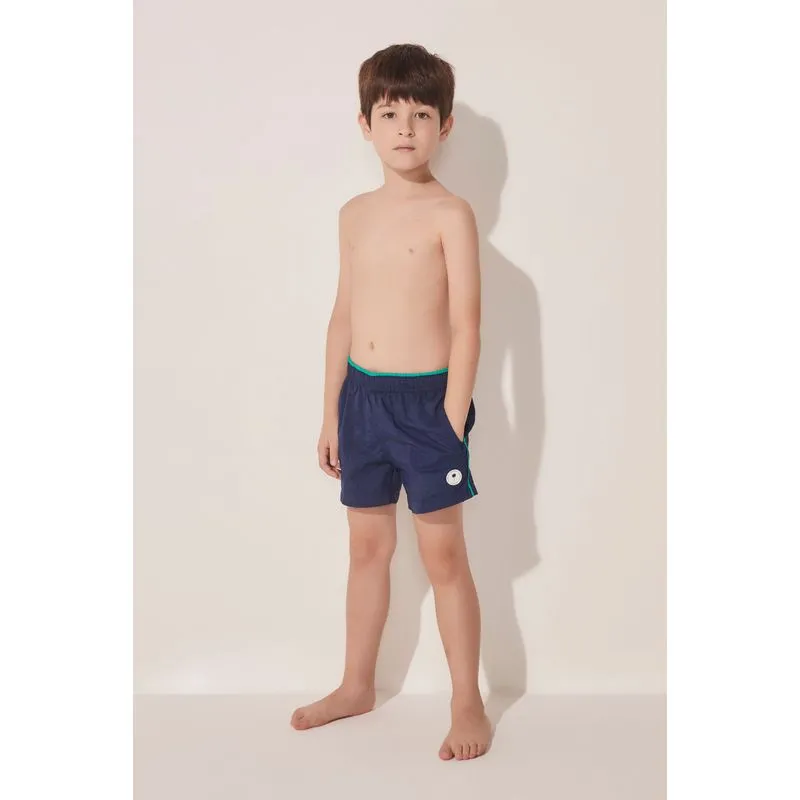 Shorts Infantil Praia Cós De Elástico Veleiro AZUL MARINHO/NAVY BLU 10 A 11