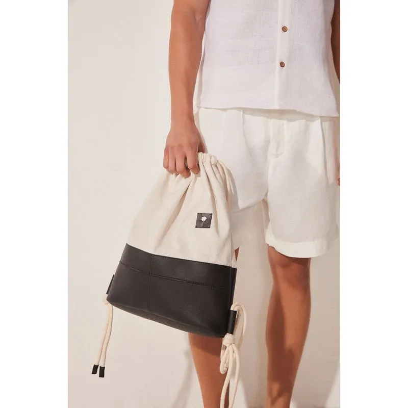 Bolsa Saco Couros e Lonas PRETO/BLACK U/ONE SIZE