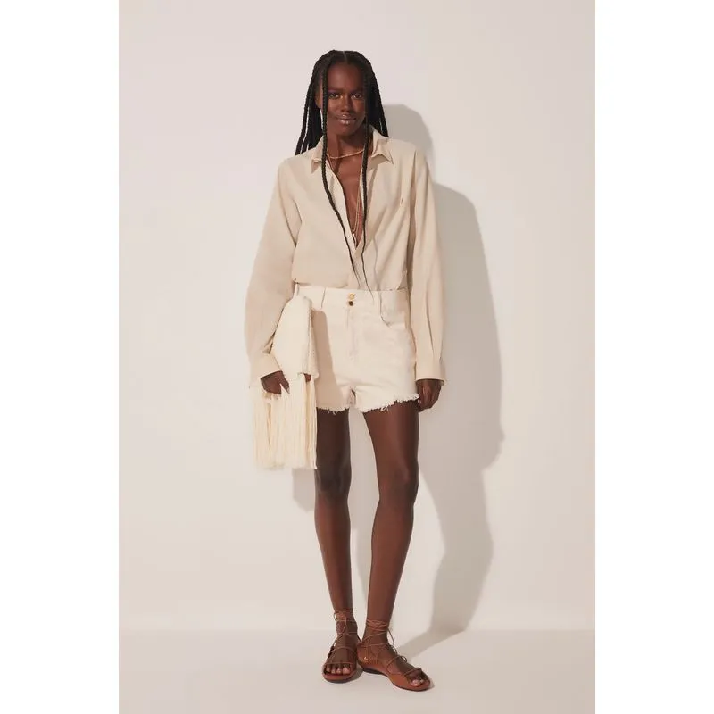 Short Jeans Porcelana Casual OFF WHITE/OFF WHITE 38