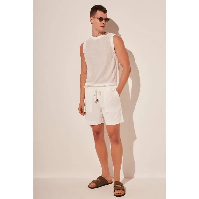 Bermuda Casual Trico Nuvem OFF WHITE/OFF WHITE GG/XL