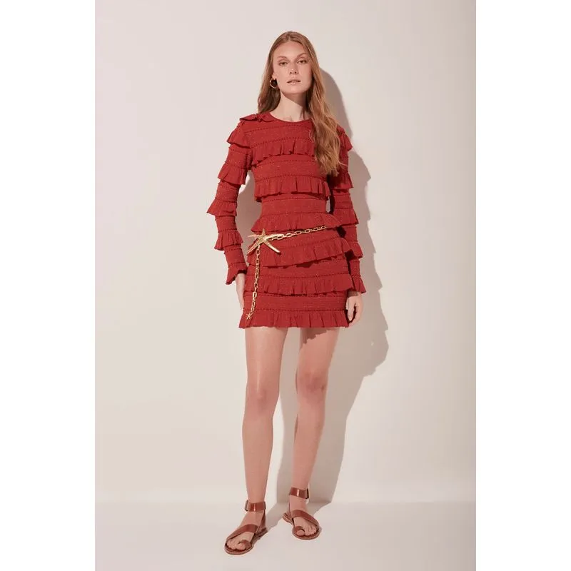 Vestido Curto Ostras VERMELHO/RED P/S