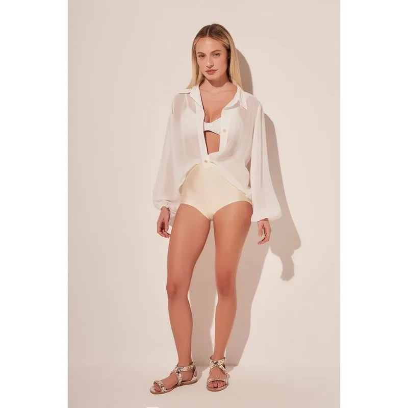 Short Cintura Alta Estrelas OFF WHITE/OFF WHITE PP/XS
