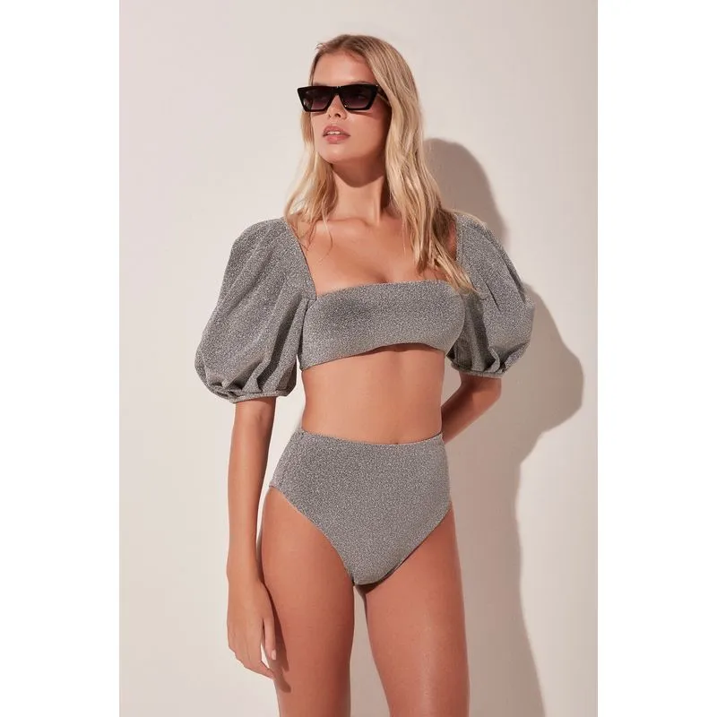 Biquíni Calcinha Hot Pants Noite Estrelada PRATA/SILVER M/M