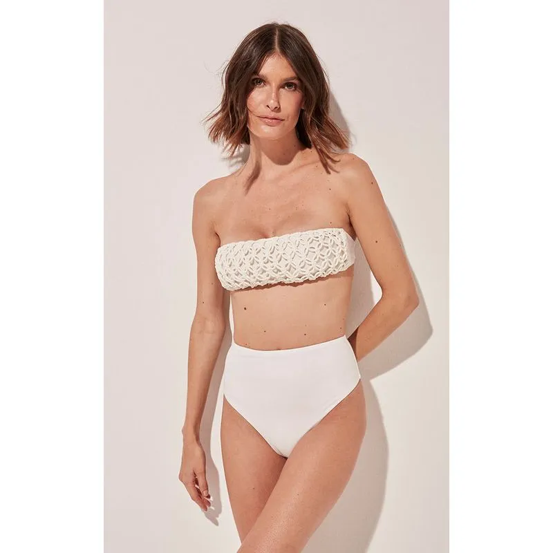 Biquíni Calcinha Hot Pants Escamas OFF WHITE/OFF WHITE P/S