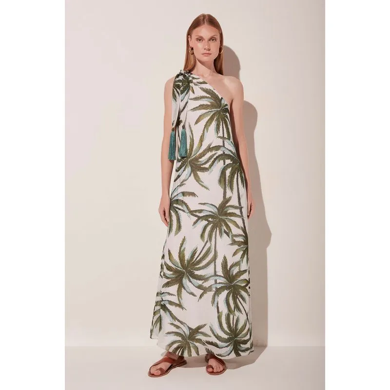 Vestido Longo Coqueiro Bordado OFF WHITE/OFF WHITE PP/XS