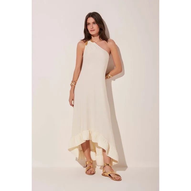Vestido Longo Estrelas Croche OFF WHITE/OFF WHITE PP/XS