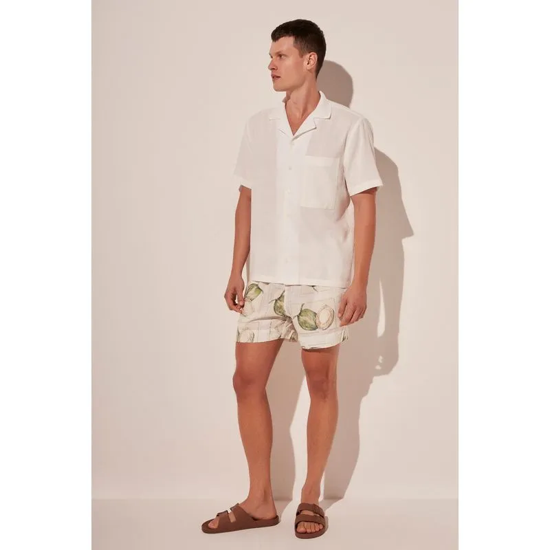 Camisa Manga Curta Coqueiral Balneario OFF WHITE/OFF WHITE PP/XS