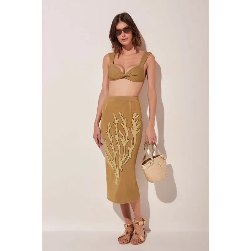 Top Alça Coral Trico DOURADO/GOLDEN M/M