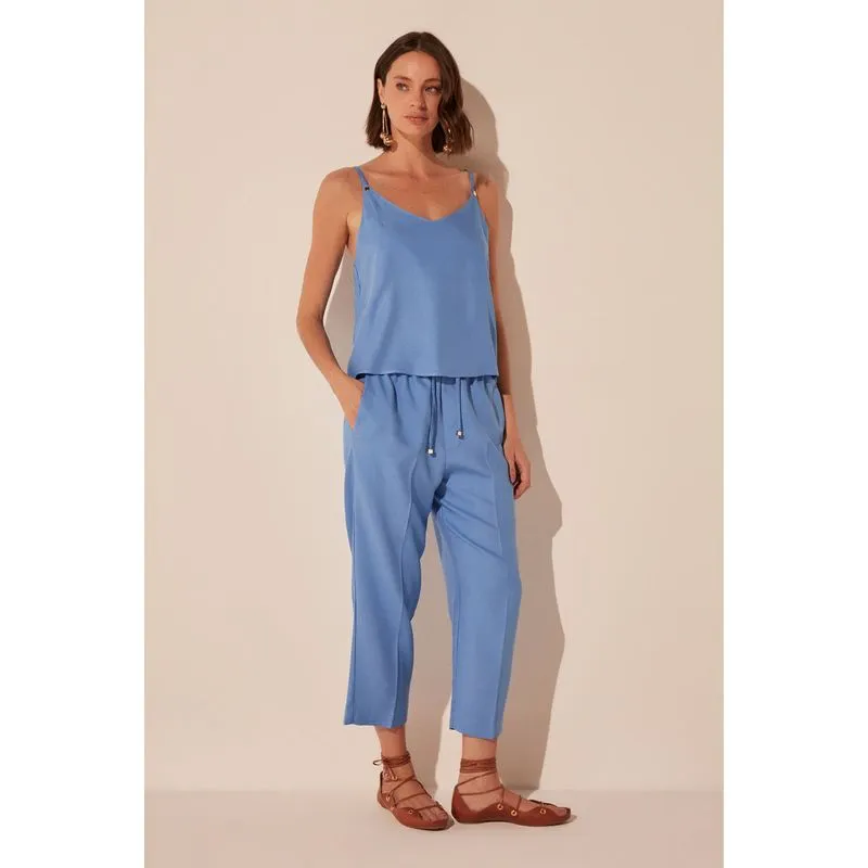 Blusa Alça Alfaiataria Celeste AZUL/BLUE PP/XS
