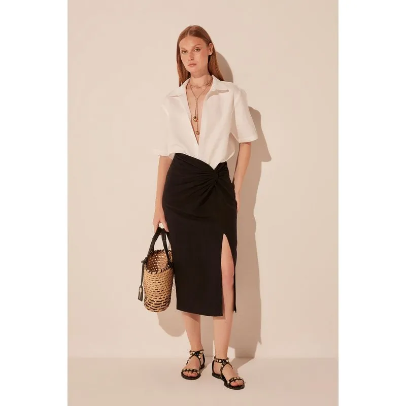 Saia Alfaiataria Ebano PRETO/BLACK 38