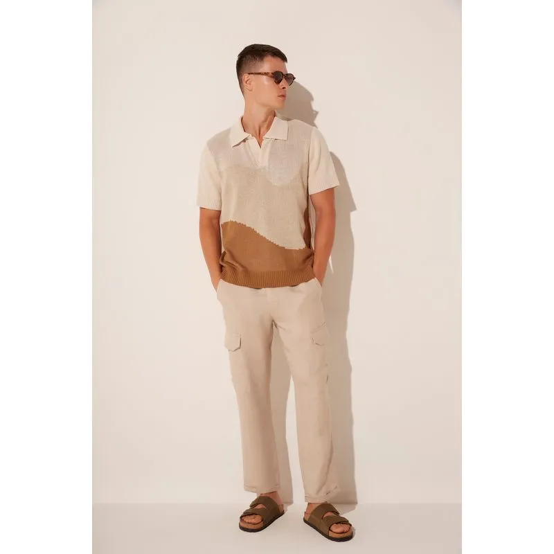 Camisa Polo Camuflado Tricô MARROM/BROWN GG/XL