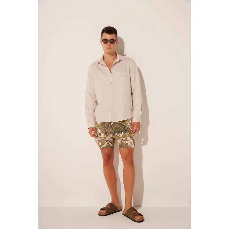 Camisa Manga Longa Areia BEGE/BEIGE G/L