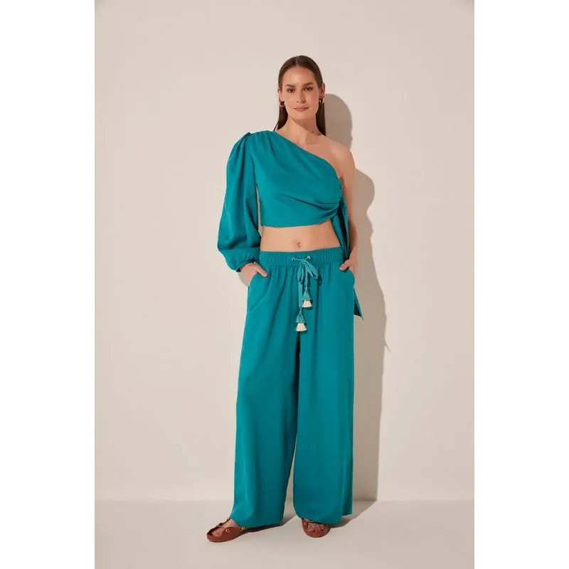 Calça Reta Litoral Leveza VERDE/GREEN GG/XL