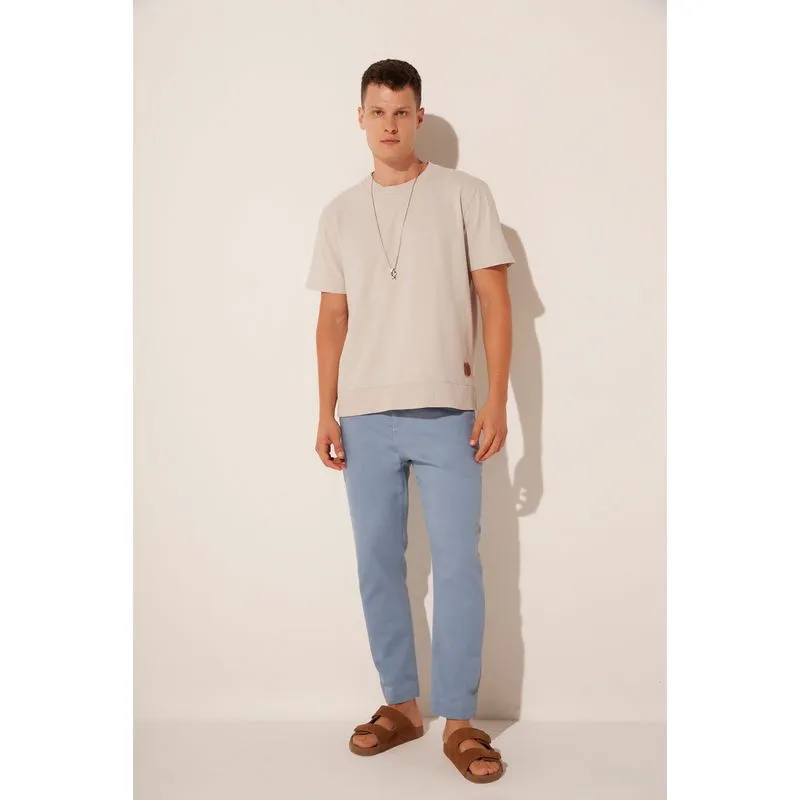 Calça Reta Ondas AZUL/BLUE 38