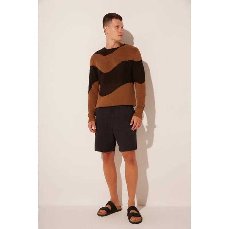 Bermuda Alfaiataria Xilogravura PRETO/BLACK 42