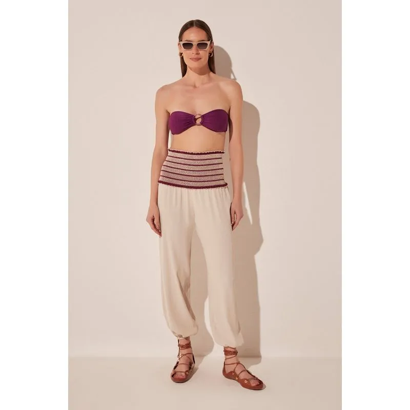 Calça Baggy Crisantemo BEGE/BEIGE P/S