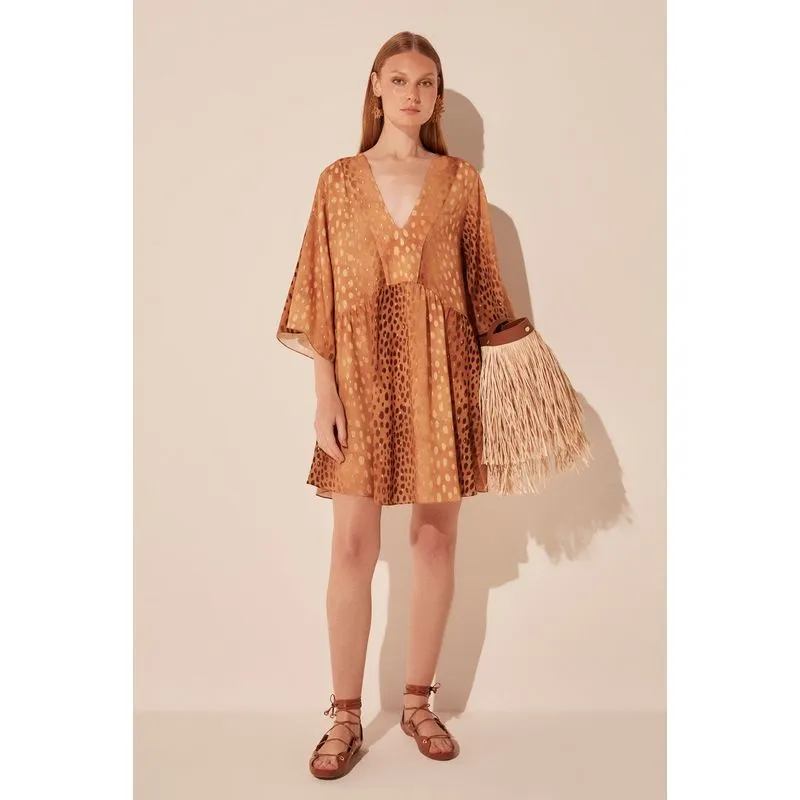 Vestido Curto Cervo MARROM/BROWN GG/XL