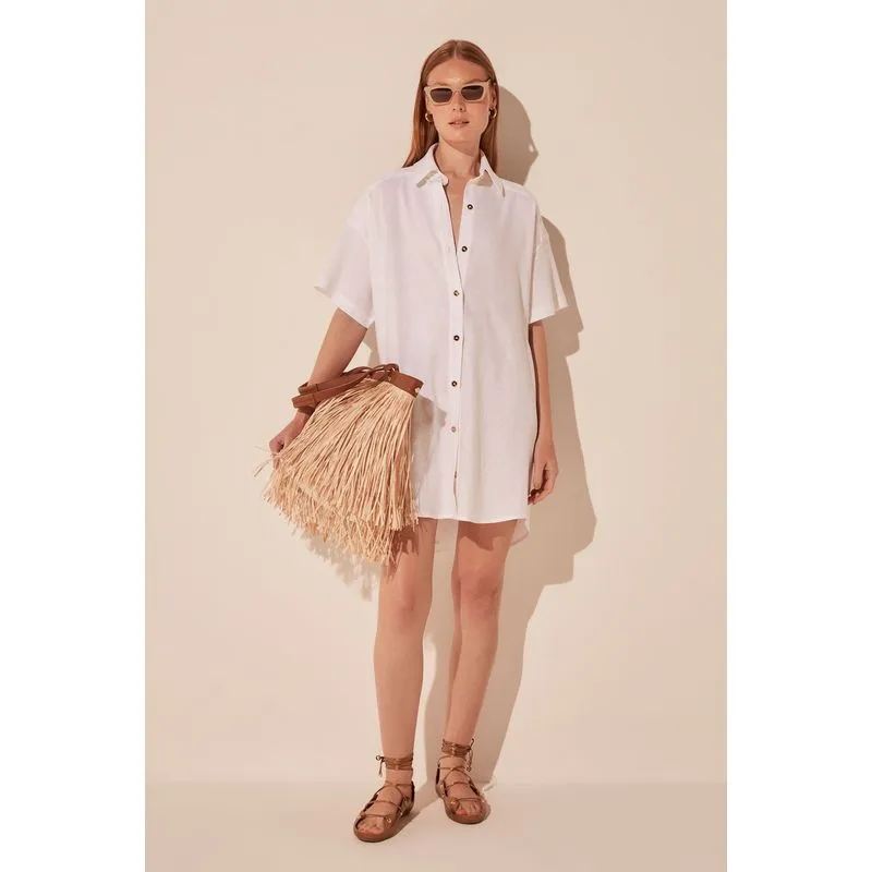 CHEMISE CURTO NEBLINA LEVEZA OFF WHITE/OFF WHITE GG/XL