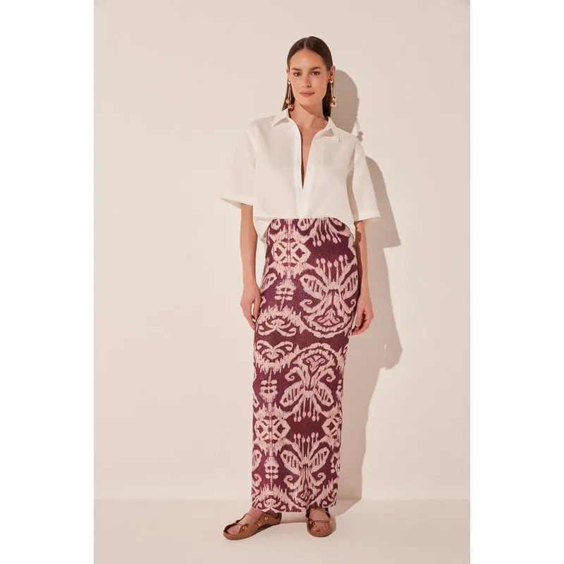 Saia Longa Ikat ROXO/PURPLE M/M